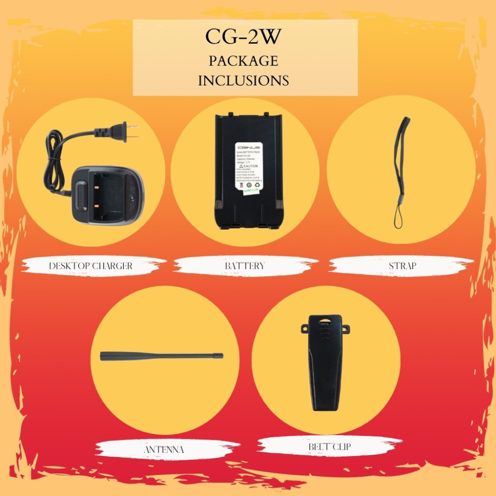 CIGNUS CG2W UHF(400-470MHZ) Inclusions