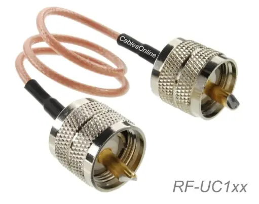 UHF PL259 Male to Male 50-Ohm RG316 Coax Low Loss RF Cable 30cm